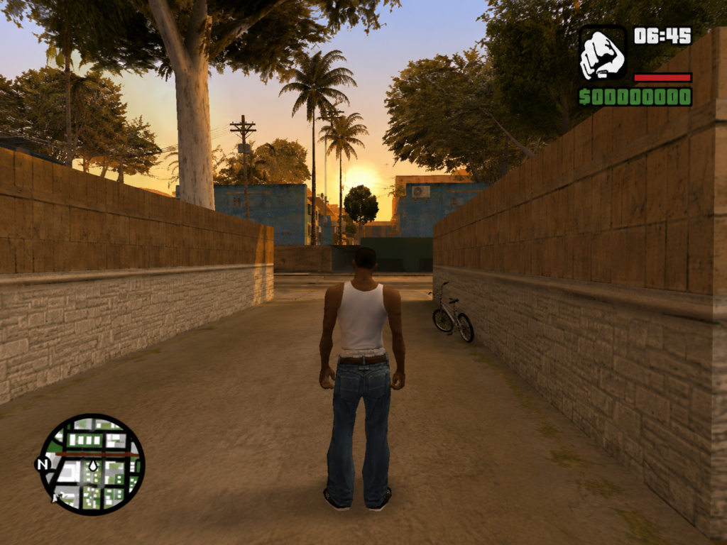 Начало игры в GTA SA